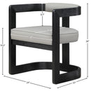  Color_Grey -- Manchester Grey Vegan Leather Upholstered Dining Chair IMAGE 8