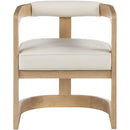  Color_Cream -- Manchester Cream Vegan Leather Upholstered Dining Chair IMAGE 4
