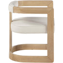  Color_Cream -- Manchester Cream Vegan Leather Upholstered Dining Chair IMAGE 5