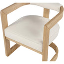  Color_Cream -- Manchester Cream Vegan Leather Upholstered Dining Chair IMAGE 6