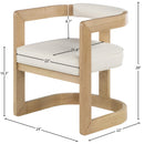  Color_Cream -- Manchester Cream Vegan Leather Upholstered Dining Chair IMAGE 8