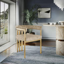  Color_Beige -- Marcello Beige Velvet Upholstered Dining Chair IMAGE 2