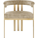  Color_Beige -- Marcello Beige Velvet Upholstered Dining Chair IMAGE 4