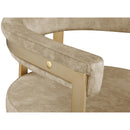  Color_Beige -- Marcello Beige Velvet Upholstered Dining Chair IMAGE 5