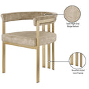  Color_Beige -- Marcello Beige Velvet Upholstered Dining Chair IMAGE 8