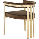  Color_Brown -- Marcello Brown Velvet Upholstered Dining Chair IMAGE 3