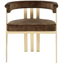  Color_Brown -- Marcello Brown Velvet Upholstered Dining Chair IMAGE 4