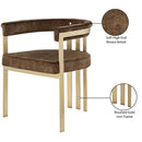  Color_Brown -- Marcello Brown Velvet Upholstered Dining Chair IMAGE 8