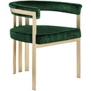  Color_Green -- Marcello Green Velvet Upholstered Dining Chair IMAGE 1