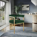  Color_Green -- Marcello Green Velvet Upholstered Dining Chair IMAGE 2