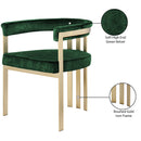  Color_Green -- Marcello Green Velvet Upholstered Dining Chair IMAGE 8
