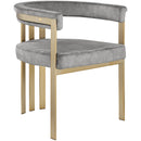  Color_Grey -- Marcello Grey Velvet Upholstered Dining Chair IMAGE 1