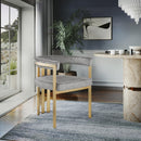 Color_Grey -- Marcello Grey Velvet Upholstered Dining Chair IMAGE 2