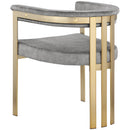  Color_Grey -- Marcello Grey Velvet Upholstered Dining Chair IMAGE 3