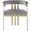  Color_Grey -- Marcello Grey Velvet Upholstered Dining Chair IMAGE 4