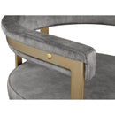  Color_Grey -- Marcello Grey Velvet Upholstered Dining Chair IMAGE 5