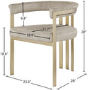  Color_Stone -- Marcello Stone Velvet Upholstered Dining Chair IMAGE 7