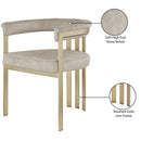  Color_Stone -- Marcello Stone Velvet Upholstered Dining Chair IMAGE 8