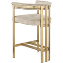  Color_Beige -- Marcello Beige Velvet Upholstered Counter Stool IMAGE 5