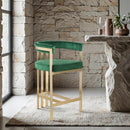  Color_Green -- Marcello Green Velvet Upholstered Counter Stool IMAGE 2