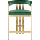  Color_Green -- Marcello Green Velvet Upholstered Counter Stool IMAGE 3