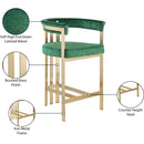  Color_Green -- Marcello Green Velvet Upholstered Counter Stool IMAGE 8