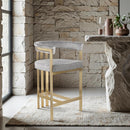  Color_Grey -- Marcello Grey Velvet Upholstered Counter Stool IMAGE 2