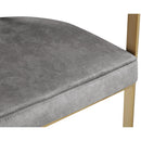  Color_Grey -- Marcello Grey Velvet Upholstered Counter Stool IMAGE 6