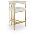  Color_Stone -- Marcello Stone Velvet Upholstered Counter Stool IMAGE 1