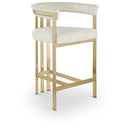  Color_Stone -- Marcello Stone Velvet Upholstered Counter Stool IMAGE 1