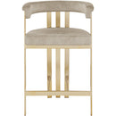  Color_Stone -- Marcello Stone Velvet Upholstered Counter Stool IMAGE 4