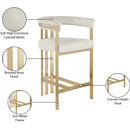 Meridian Marcello Stone Colored Velvet Counter Stool IMAGE 8
