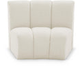 Meridian Infinity Cream Boucle Fabric Modular Chair IMAGE 1
