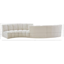  Manufacturer Color_Cream -- Meridian Infinity Fabric 4 pc Sectional IMAGE 13