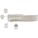  Manufacturer Color_Cream -- Meridian Infinity Fabric 4 pc Sectional IMAGE 14