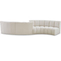 Meridian Infinity Cream Boucle Fabric 4 pc Modular Sectional IMAGE 1