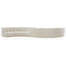 Meridian Infinity Cream Boucle Fabric 6 pc Modular Sectional IMAGE 12