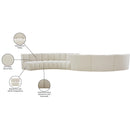  Manufacturer Color_Cream -- Meridian Infinity Fabric 6 pc Sectional IMAGE 13