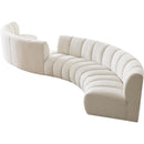  Manufacturer Color_Cream -- Meridian Infinity Fabric 6 pc Sectional IMAGE 3