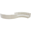  Manufacturer Color_Cream -- Meridian Infinity Fabric 6 pc Sectional IMAGE 4