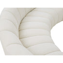 Meridian Infinity Cream Boucle Fabric 6 pc Modular Sectional IMAGE 8
