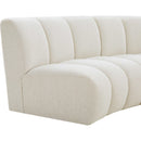 Meridian Infinity Cream Boucle Fabric 8 pc Modular Sectional IMAGE 12