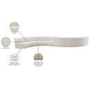  Manufacturer Color_Cream -- Meridian Infinity Fabric 8 pc Sectional IMAGE 14