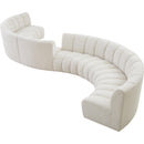  Manufacturer Color_Cream -- Meridian Infinity Fabric 8 pc Sectional IMAGE 6