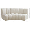  Manufacturer Color_Cream -- Meridian Infinity Fabric 2 pc Sectional IMAGE 11