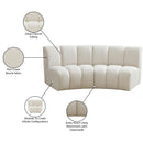  Manufacturer Color_Cream -- Meridian Infinity Fabric 2 pc Sectional IMAGE 12