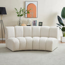  Manufacturer Color_Cream -- Meridian Infinity Fabric 2 pc Sectional IMAGE 2