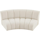  Manufacturer Color_Cream -- Meridian Infinity Fabric 2 pc Sectional IMAGE 6