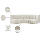 Manufacturer Color_Cream -- Meridian Infinity Fabric 3 pc Sectional IMAGE 12