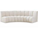  Manufacturer Color_Cream -- Meridian Infinity Fabric 3 pc Sectional IMAGE 1